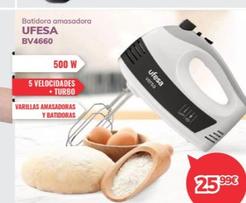 Oferta de Ufesa - Batidora Amasadora Bv4660 por 25,99€ en Mi electro