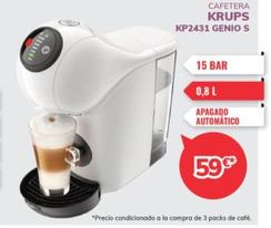 Oferta de Krups - Cafetera Kp2431 Genio S por 59€ en Mi electro