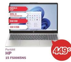 Oferta de Hp - Portátil 15 Fs0065ns por 449€ en Mi electro