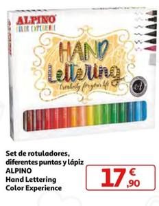 Oferta de Alpino - Set De Rotuladores, Diferentes Puntas Y Lápiz, Hand Lettering Color Experience por 17,9€ en Alcampo