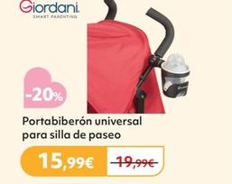 Oferta de Giordani - Portabiberón Universal Para Silla De Paseo por 15,99€ en Prénatal