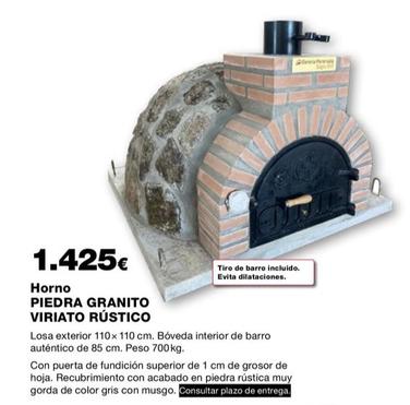 Oferta de Horno Piedra Granito Viriato Rústico por 1425€ en Grup Gamma