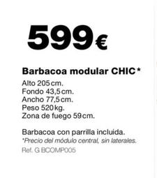 Oferta de Barbacoa Modular Chic* por 599€ en Grup Gamma