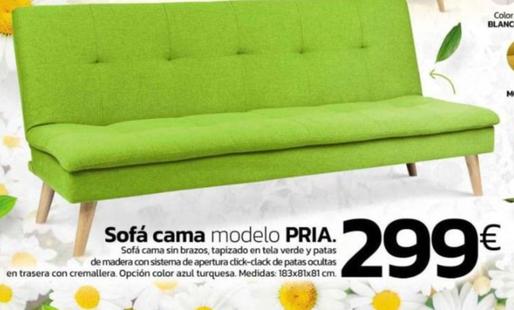 Oferta de Sofá Cama Pria. por 299€ en Tifón Hipermueble
