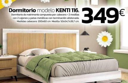 Oferta de Dormitorio Kenti 116 por 349€ en Tifón Hipermueble