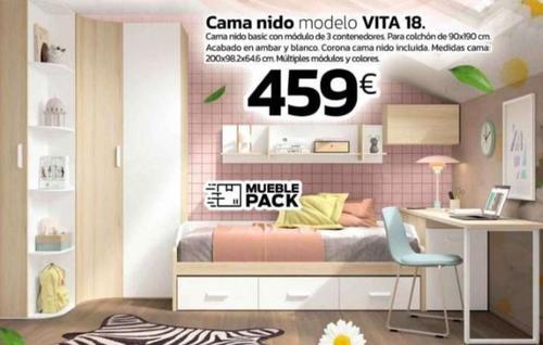 Oferta de Cama Nido Vita 18 por 459€ en Tifón Hipermueble