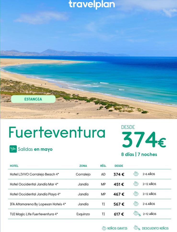 Oferta de Travelplan - Fuerteventura por 374€ en Travelplan