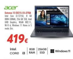 Oferta de Acer - Extensa 15 Ex215-55-37qa por 419€ en Zbitt
