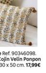 Oferta de Cojin Velín Ponpon Yute por 17,99€ en Leroy Merlin