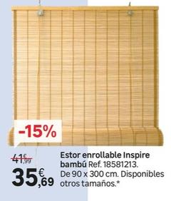 Oferta de Estor Enrollable Inspire Bambú por 35,69€ en Leroy Merlin