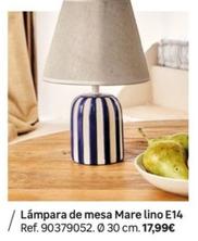 Oferta de Lámpara De Mesa Mare Lino E14 por 17,99€ en Leroy Merlin