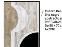 Oferta de Cuadro Deco Line Negro Abstracto Geo por 42,99€ en Leroy Merlin