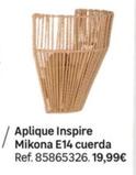 Oferta de Aplique Inspire Mikona E14 Cuerda por 19,99€ en Leroy Merlin
