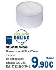 Oferta de Makro - Velas Blancas por 9,9€ en Makro