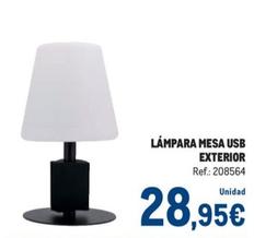 Oferta de Lámpara Mesa Usb Exterior por 28,95€ en Makro