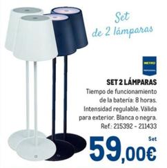 Oferta de Set De 2 Lámparas por 59€ en Makro