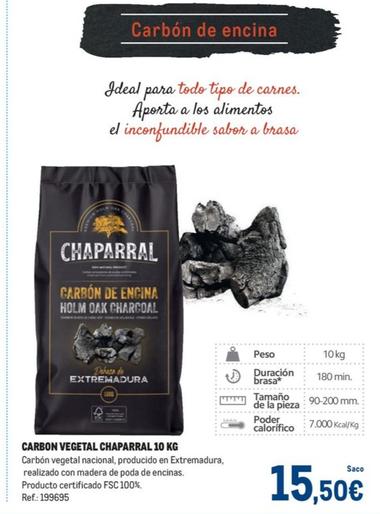 Oferta de Chaparral - Carbón Vegetal por 15,5€ en Makro