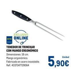 Oferta de Tenedor De Trinchar Con Mango Ergonómico por 5,9€ en Makro