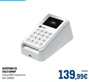 Oferta de Datáfono 3G Solo Sumup por 139,99€ en Makro
