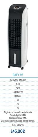 Oferta de Climatizadores Evaporativos Rafy 97 por 145€ en Makro