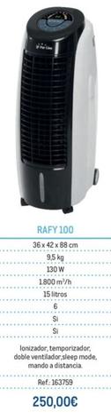 Oferta de Climatizadores Evaporativos Rafy 100 por 250€ en Makro