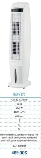 Oferta de Climatizadores Evaporativos Rafy 170 por 469€ en Makro