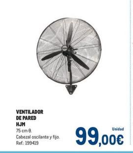 Oferta de Hjm - Ventilador De Pared por 99€ en Makro