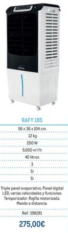 Oferta de Climatizadores Evaporativos Rafy 185 por 275€ en Makro