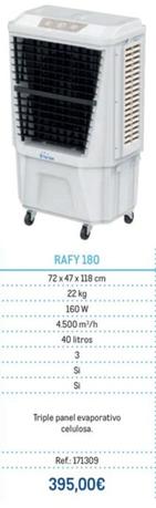 Oferta de Climatizadores Evaporativos Rafy 180 por 395€ en Makro