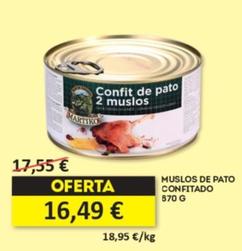 Oferta de Muslo de pato por 16,49€ en Economy Cash