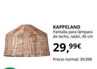 Oferta de Kappeland - Pantalla Para Lampara De Techo , Ratan ,45 Cm por 29,99€ en IKEA