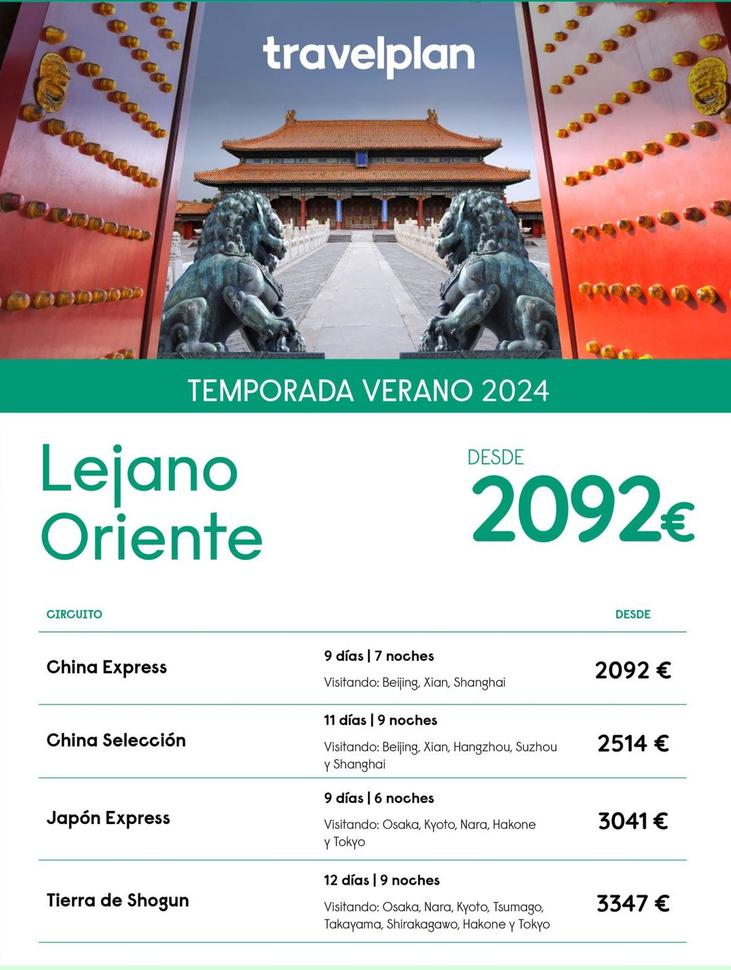 Oferta de Travelplan - Lejano Oriente por 2092€ en Travelplan