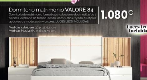 Oferta de Dormitorio Matrimonio Valore 84 por 1080€ en MyMobel