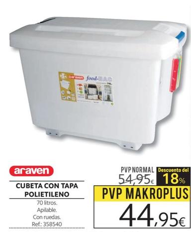 Oferta de Araven - Cubeta Con Tapa Polietileno por 44,95€ en Makro
