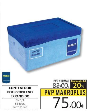 Oferta de Makro - Contenedor Polipropileno Expandido por 75€ en Makro