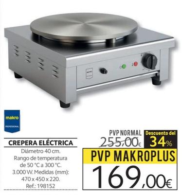 Oferta de Makro - Crepera Eléctrica por 169€ en Makro