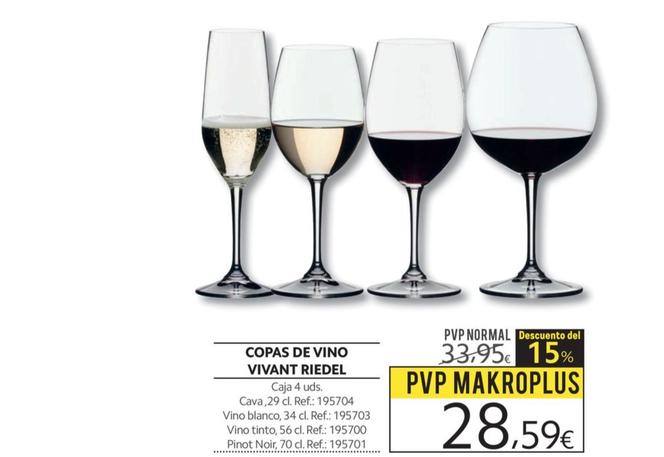 Oferta de Makro - Copas De Vino Vivant Riedel por 28,59€ en Makro