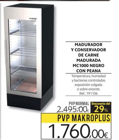 Oferta de Madurador Y Conservador De Carne Madurada Mc1000 Negro Con Peana por 1760€ en Makro
