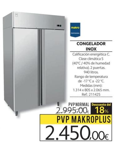 Oferta de Congelador Inox por 2450€ en Makro