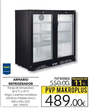 Oferta de Armario Refrigerador por 489€ en Makro