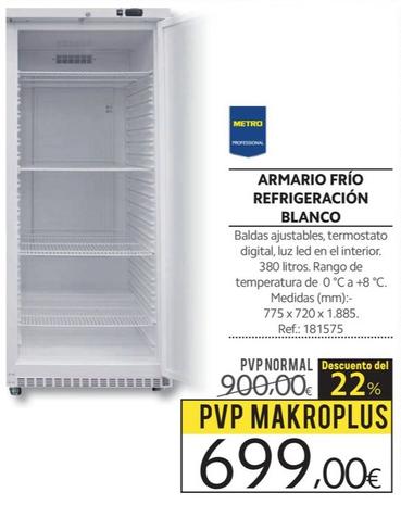 Oferta de Armario Frío Refrigeración Blanco por 699€ en Makro