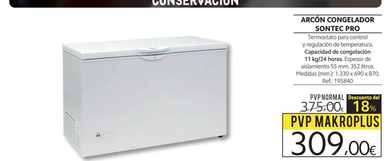 Oferta de Arcón Congelador Sontec Pro por 309€ en Makro