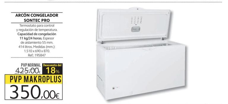 Oferta de Makro - Arcón Congelador Sontec Pro por 350€ en Makro
