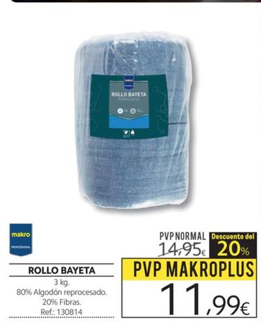 Oferta de Makro - Rollo Bayeta por 11,99€ en Makro