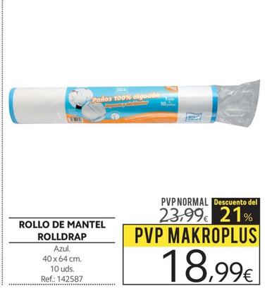 Oferta de Makro - Rollo De Mantel Rolldrap por 18,99€ en Makro