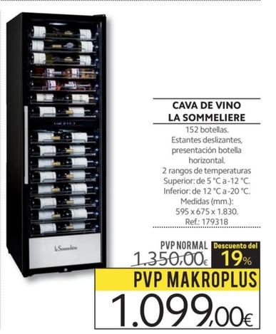 Oferta de Makro - Cava De Vino La Sommeliere por 1099€ en Makro