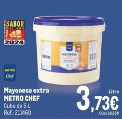 Oferta de Metro Chef - Mayonesa Extra por 3,73€ en Makro