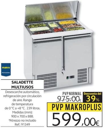 Oferta de Saladette Multiusos por 599€ en Makro