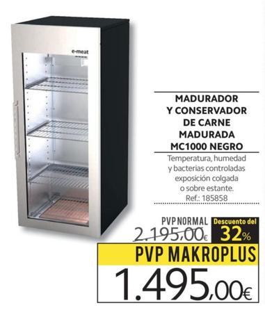 Oferta de Madurador Y Conservador De Carne Madurada Mc1000 Negro por 1495€ en Makro