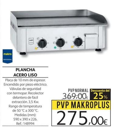 Oferta de Makro - Plancha Acero Liso por 275€ en Makro